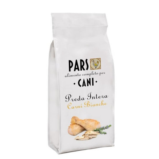 𝗣𝗮𝗿𝘀 𝗗𝗼𝗴 𝗣𝗿𝗲𝗱𝗮 𝗜𝗻𝘁𝗲𝗿𝗮 𝗖𝗮𝗿𝗻𝗶 𝗕𝗶𝗮𝗻𝗰𝗵𝗲 - Morbidi e Pelosi - Alimento Secco per cane - Pars