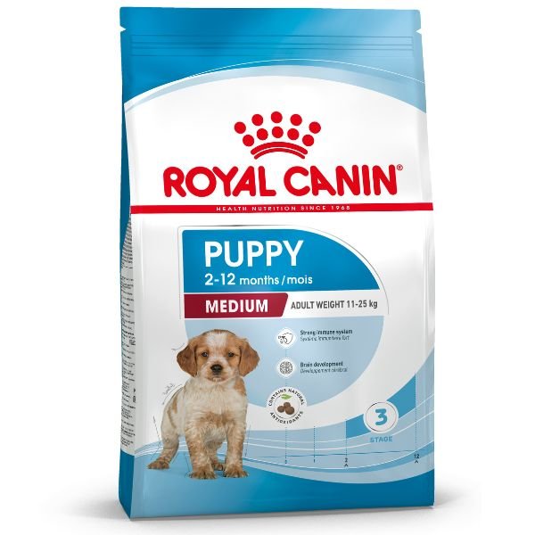 𝗥𝗼𝘆𝗮𝗹 𝗖𝗮𝗻𝗶𝗻 𝗠𝗲𝗱𝗶𝘂𝗺 𝗣𝘂𝗽𝗽𝘆 - Morbidi e Pelosi - Alimento Secco per cane - Royal Canin