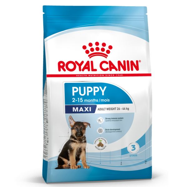 𝗥𝗼𝘆𝗮𝗹 𝗖𝗮𝗻𝗶𝗻 𝗠𝗮𝘅𝗶 𝗣𝘂𝗽𝗽𝘆 𝗝𝘂𝗻𝗶𝗼𝗿 - Morbidi e Pelosi - Alimento Secco per cane - Royal Canin