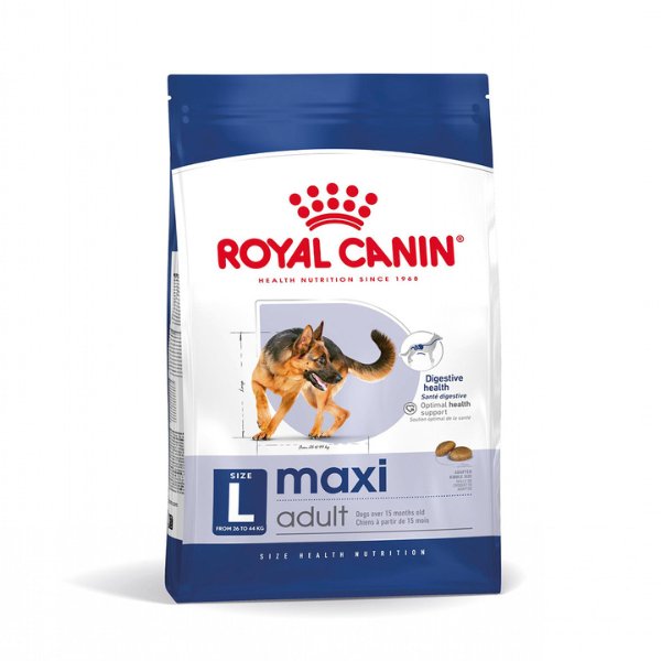 𝗥𝗼𝘆𝗮𝗹 𝗖𝗮𝗻𝗶𝗻 𝗠𝗮𝘅𝗶 𝗗𝗼𝗴 𝗔𝗱𝘂𝗹𝘁 - Morbidi e Pelosi - Alimento Secco per cane - Royal Canin