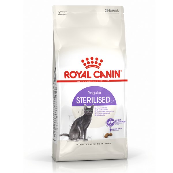 𝗥𝗼𝘆𝗮𝗹 𝗖𝗮𝗻𝗶𝗻 𝗦𝘁𝗲𝗿𝗶𝗹𝗶𝘀𝗲𝗱 𝟯𝟳 𝗖𝗮𝘁 𝗙𝗼𝗼𝗱 - Morbidi e Pelosi - Alimento Secco per gatto - Royal Canin